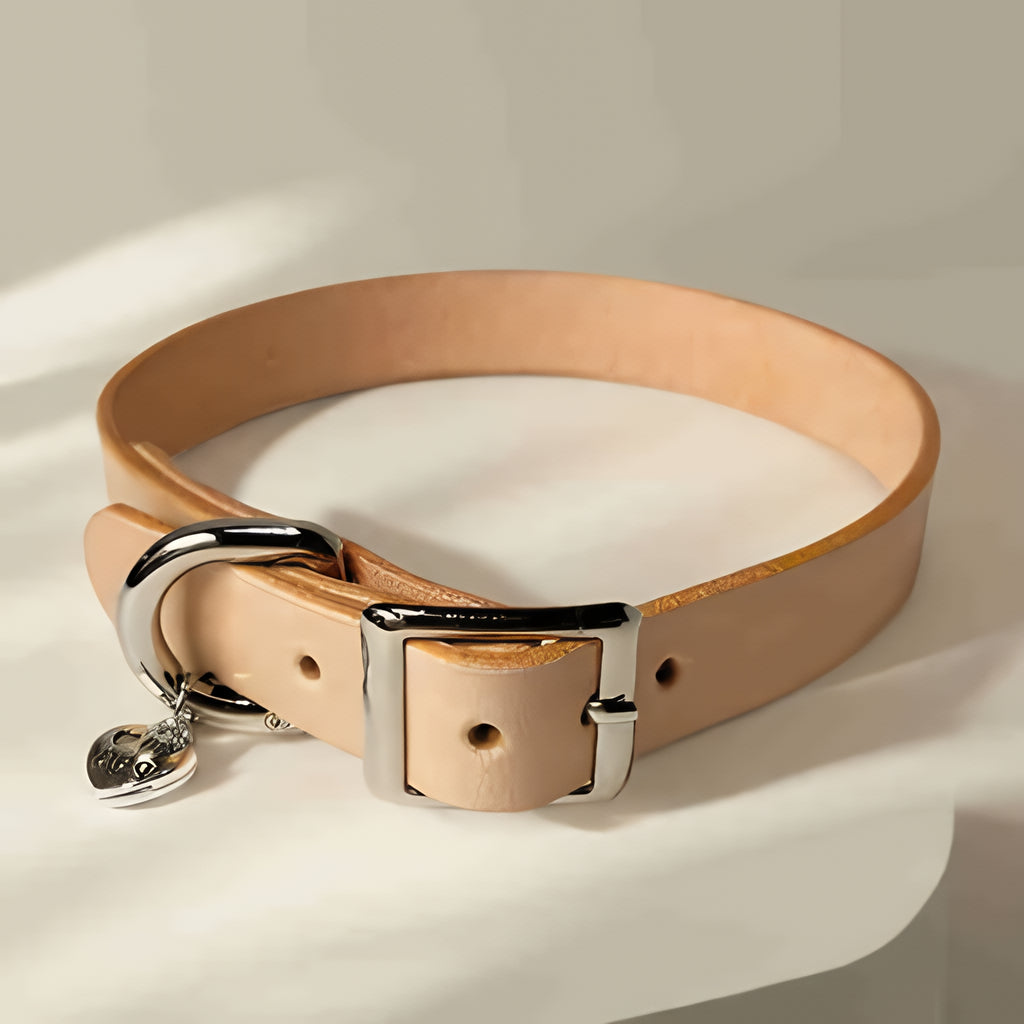 Collar Genuine leather with charms 【Size order】