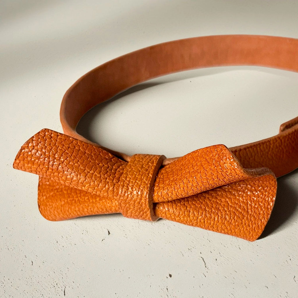 Collar Goatskin with ribbon,charms【Size order】